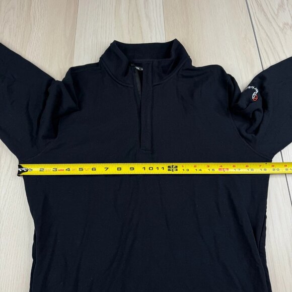 Travis Mathew Mens Black Knit Soft Touch BridgeBank 1/4 Zip Sweater Size Small - Picture 8 of 9